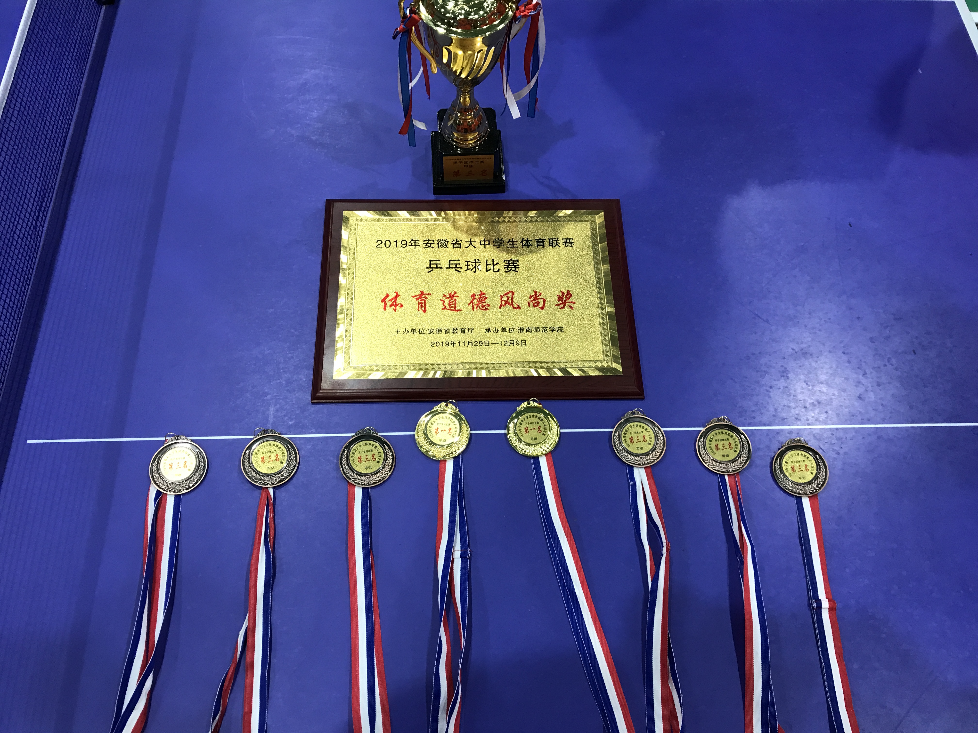 乒搏安大有佳绩:我校乒乓球队在安徽省学生体育联赛中获得骄人成绩